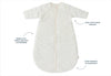 Baby Sleeping Bag with Removable Sleeves Round 70cm Rib - Ivory