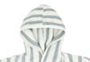 Bathrobe 1-2 year Stripe Terry - Sea Green - GOTS