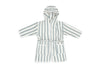 Bathrobe 1-2 year Stripe Terry - Sea Green - GOTS