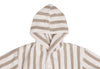 Bathrobe 3-4 year Stripe Terry - Olive Green - GOTS