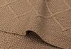 Blanket Cradle 75x100cm Check Knit - Biscuit