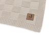 Blanket Cot 100x150cm Box Knit - Warm Sand - GOTS
