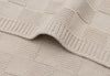 Blanket Cot 100x150cm Box Knit - Warm Sand - GOTS