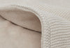 Blanket Cradle 75x100cm Basic Knit - Nougat/Coral Fleece