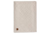 Decke Wiege 75x100cm Check Knit - Oatmeal/Teddy Fleece