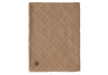 Blanket Cradle 75x100cm Check Knit - Biscuit/Teddy Fleece