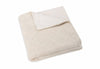 Couverture Lit de bébé 100x150cm Check Knit - Oatmeal/Teddy Fleece