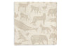 Serviette Gaze de Coton Animals - Nougat - 3 Unités