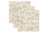 Serviette Gaze de Coton Animals - Nougat - 3 Unités