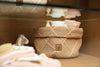Pflegekörbchen Check Knit - Biscuit