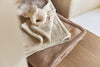 Blanket Cot 100x150cm Box Knit - Warm Sand - GOTS