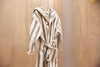 Bathrobe 1-2 year Stripe Terry - Sea Green - GOTS