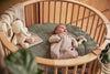 Blanket Cradle 75x100cm Basic Knit - Nougat/Coral Fleece