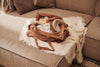 Couverture Lit de Bébé Muslin Fringe 120x120cm - Ivory