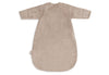 Baby Sleeping Bag with Removable Sleeves Round 60cm Velvet - Milky Coffee