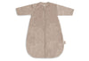 Baby Sleeping Bag with Removable Sleeves Round 60cm Velvet - Milky Coffee
