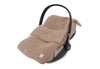 Voetenzak groep 0+ 3/5 punts gordel Cloudy Rib - Milky Coffee
