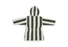 Bademantel 3-4 Jahre Stripe Frottee Leaf Green - GOTS