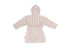 Bademantel 3-4 Jahre Stripe Frottee - Wild Rose - GOTS