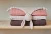 Decke Kinderbett Wrinkled Cotton 120x120cm - Rosewood