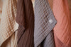 Blanket Cot Wrinkled Cotton 120x120cm - Chestnut