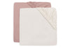Hoeslaken Jersey 40/50x80/90cm - Wild Rose/Ivory - 2 Stuks