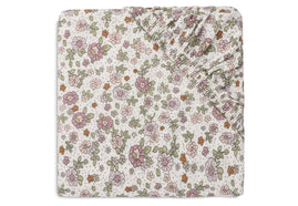 Fitted Sheet Jersey 40/50x80/90cm - Retro Flowers