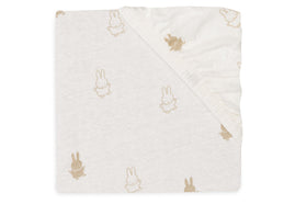 Fitted Sheet Jersey 40/50x80/90cm Happy Miffy - Nougat