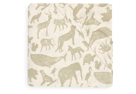 Drap-housse Jersey 60x120cm Animals - Olive Green