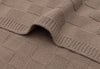 Blanket Cradle 75x100cm Box Knit - Milky Coffee - GOTS