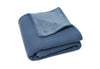 Decke Wiege 75x100cm Basic Knit - Jeans Blue/Fleece