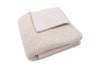 Blanket Cradle 75x100cm Check Knit - Oatmeal/Teddy Fleece