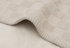 Blanket Cradle 75x100cm Box Knit Wamr Sand/Velvet - GOTS