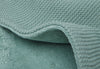 Blanket Cot 100x150cm Basic Knit - Forest Green/Coral Fleece