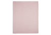 Blanket Cot 100x150cm Basic Knit - Pale Pink/Coral Fleece