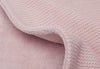 Blanket Cot 100x150cm Basic Knit - Pale Pink/Coral Fleece