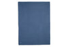 Blanket Cot 100x150cm Basic Knit - Jeans Blue/Coral Fleece