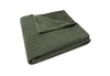 Blanket Cot 100x150cm Pure Knit - Leaf Green/Velvet - GOTS