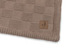 Blanket Cot 100x150cm Box Knit - Milky Coffee/Velvet - GOTS