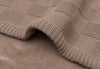 Blanket Cot 100x150cm Box Knit - Milky Coffee/Velvet - GOTS
