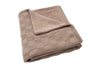 Blanket Cot 100x150cm Box Knit - Milky Coffee/Velvet - GOTS