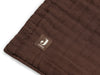 Blanket Cot Wrinkled Cotton 120x120cm - Chestnut