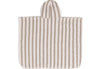 Badeponcho Stripe Frottee - Olive Green - GOTS