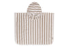 Poncho de Bain Stripe Éponge - Olive Green - GOTS