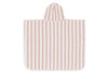 Badeponcho Stripe Frottee - Wild Rose - GOTS