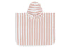 Badponcho Stripe Terry - Wild Rose - GOTS