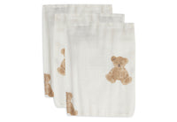 Washcloth Muslin - Teddy Bear - 3 Pack