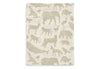 Washcloth Muslin Animals - Olive Green - 3 Pack