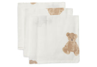 Mouth Cloth Muslin 31x31cm - Teddy Bear - 3 Pack
