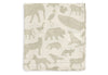 Serviette Gaze de Coton Animals - Olive Green - 3 Unités